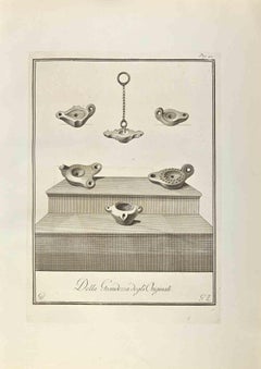 Oil Lamp - Etching - 18th Century