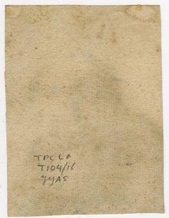 Old bearded man looking down - Etching - 17th Century