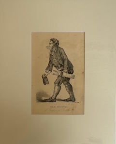 Old Boots of Rippon, 19th Century Engraving, Signed, 18x11 cm