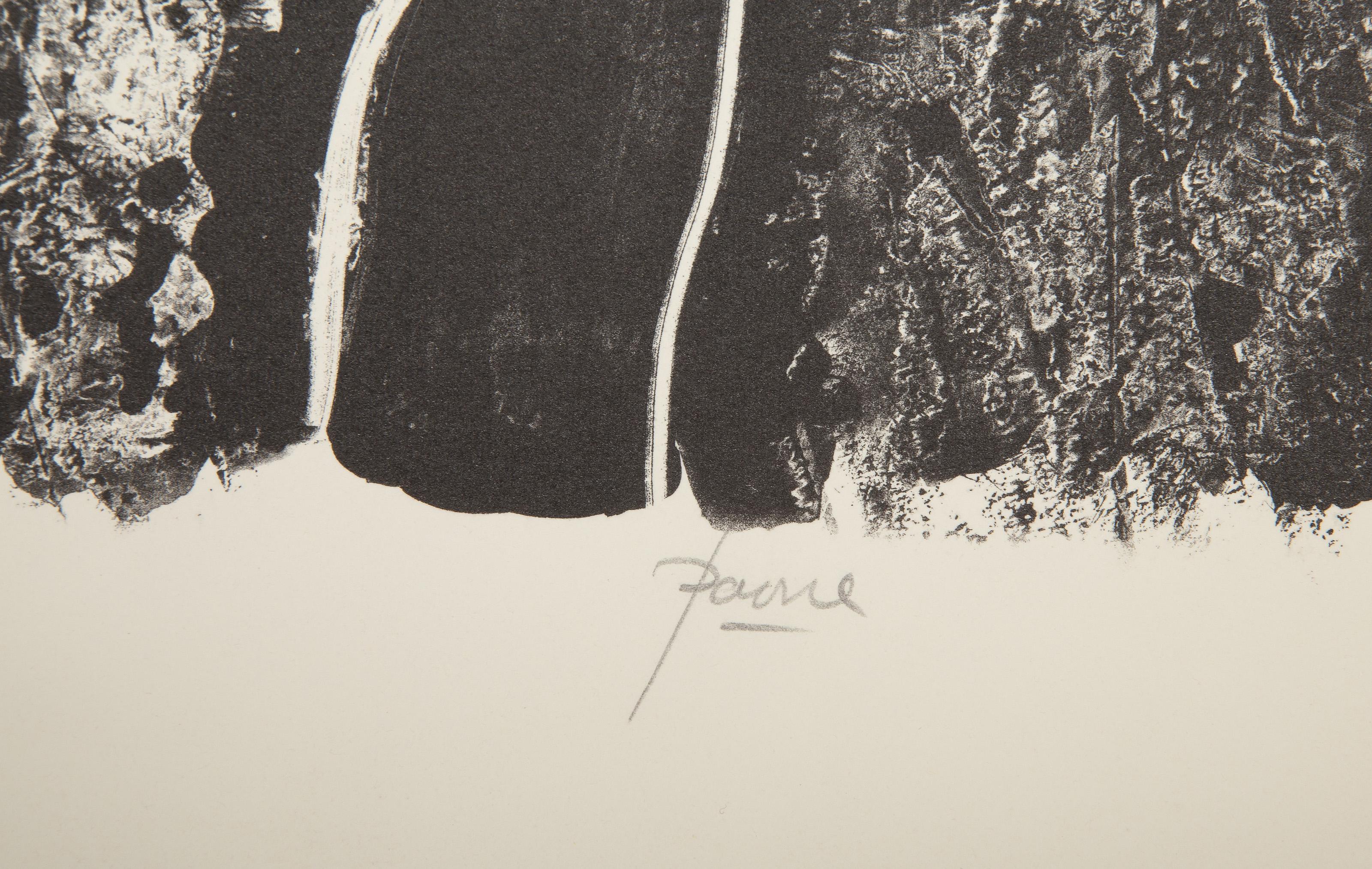 Vecchio ebreo, litografia surrealista di Peters Paone - Print Surrealismo di Peter Paone