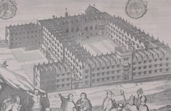 Oriel College, Oxford 18th century engraving from the Oxford Almanac