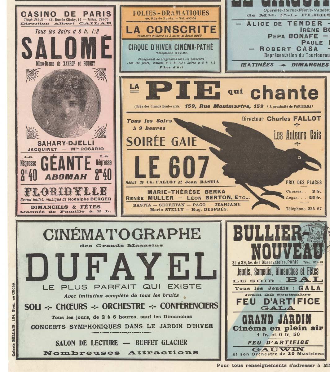 Original de 1910 Officiel Paris Spectacles cartel de época para representaciones teatrales - Print Beige de Unknown