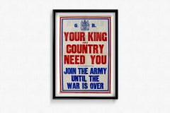 Original 1914 poster Your King and your country need you - WWI