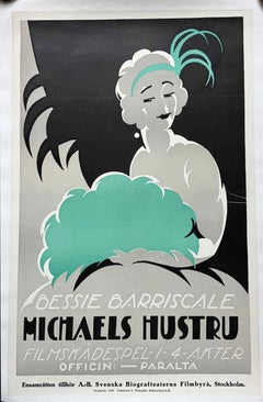 Original 1920 Michaels Hustru- Michaels Wife vintage Swedish silent movie poster