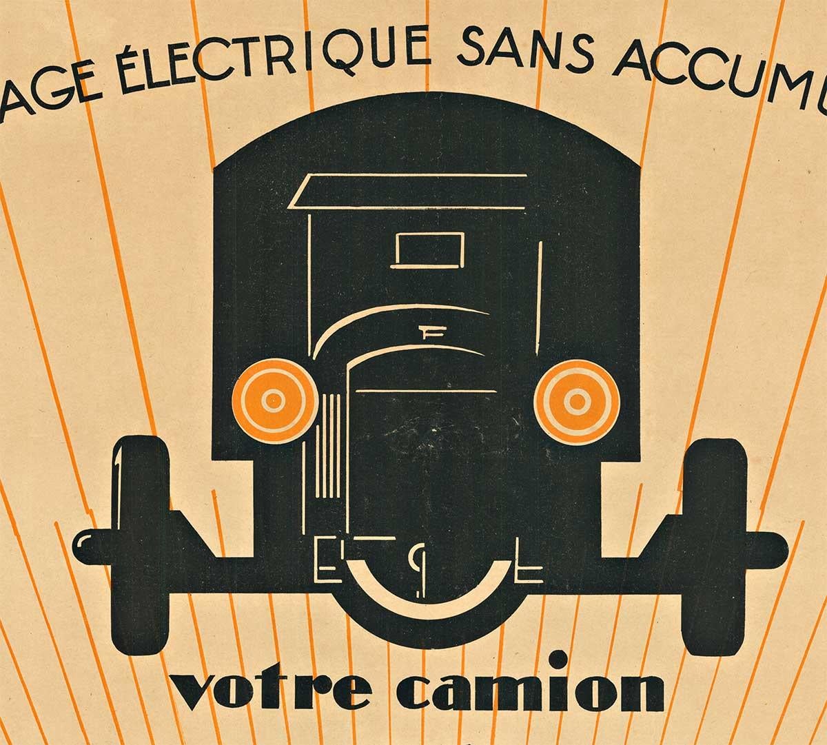 Original Magneto Lumiere LMC vintage automotive poster from the early 1920s.   There is no date or artist/.  The poster is archivally linen-backed in A- condition, ready to frame.   Only a few minor scuff marks on the car’s radiator grill and near