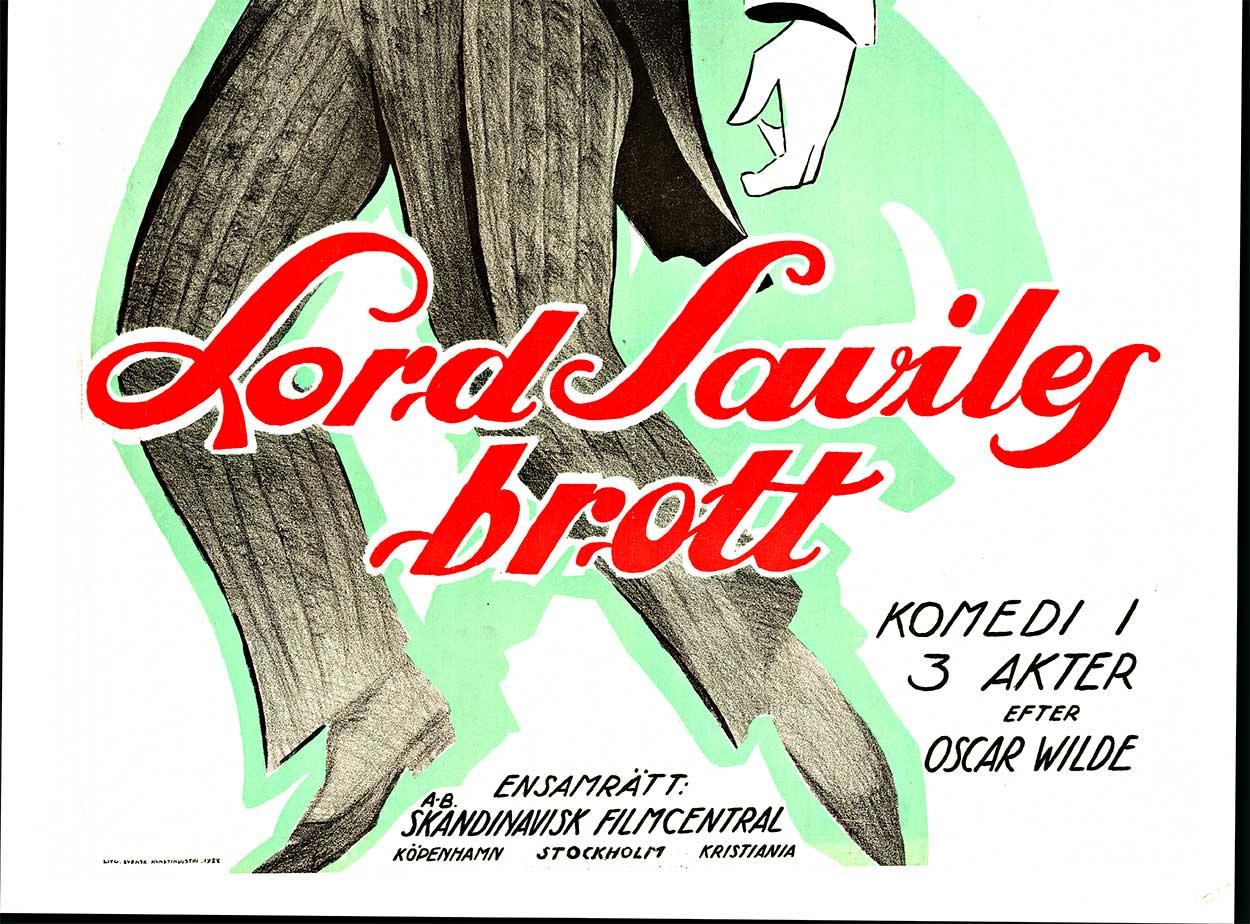 Original 1922 “Lord Savile's brott” vintage silent movie poster – A Glimpse into the Art and Drama of Early 20th Century Cinema. Archival linen backing in excellent condition for 103 years! This old cotton paper has allowed vintage posters to