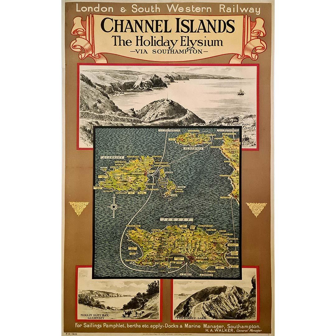 Unknown Print - Original 1922 travel poster - London and South Western Railway Channel Islands