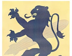 Original 1925 Zeppelin "Bayerische Zeppelin Eckene-Spende" vintage air travel