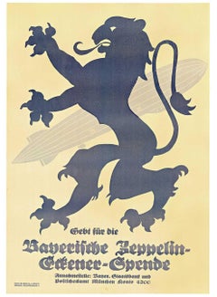 Zeppelin original de 1925 "Bayerische Zeppelin Eckene-Spende" viajes en avión de época