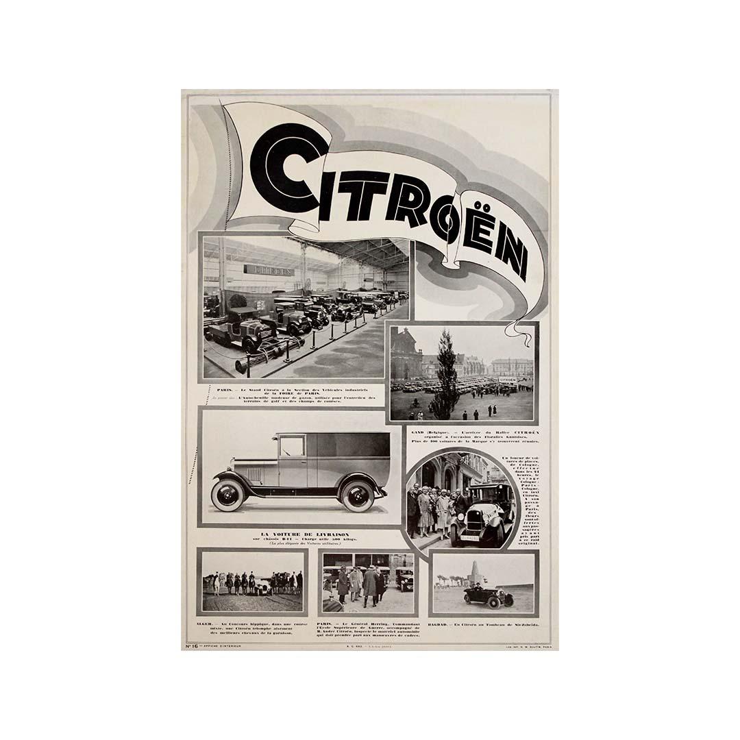 Original Werbeplakat von 1928 für Citroën - Art Deco (Art déco), Print, von Unknown