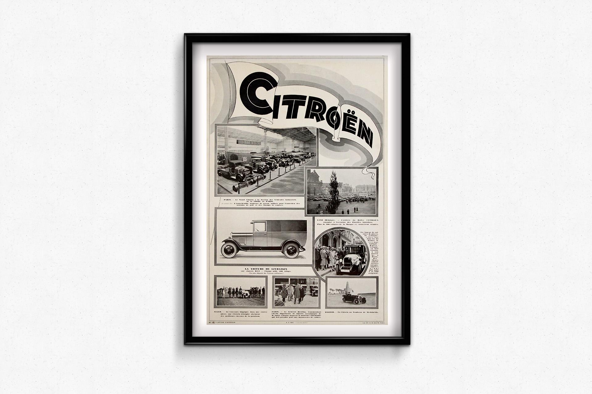 Original Werbeplakat von 1928 für Citroën - Art Deco im Angebot 1