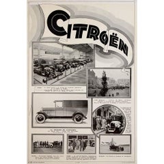 Antique Original 1928 advertising poster for Citroën - Art Deco