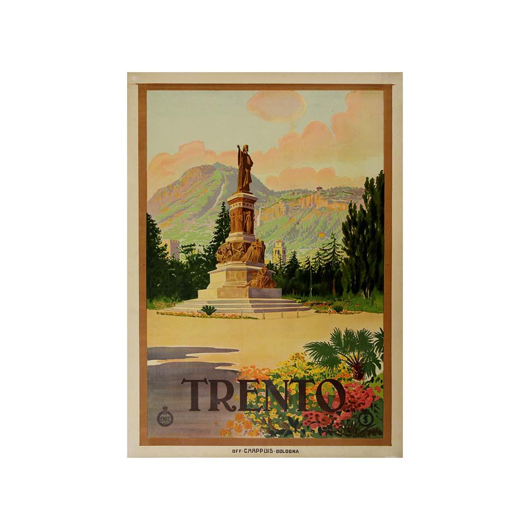 Originales italienisches Reiseplakat von 1933 wirbt für Trient - ENIT Italienische Eisenbahnen im Angebot 2