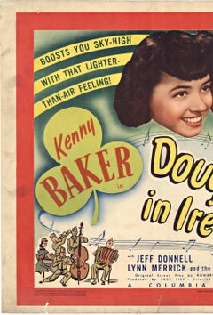 Original 1943 'Doughboys in Ireland' vintage movie poster, half-sheet