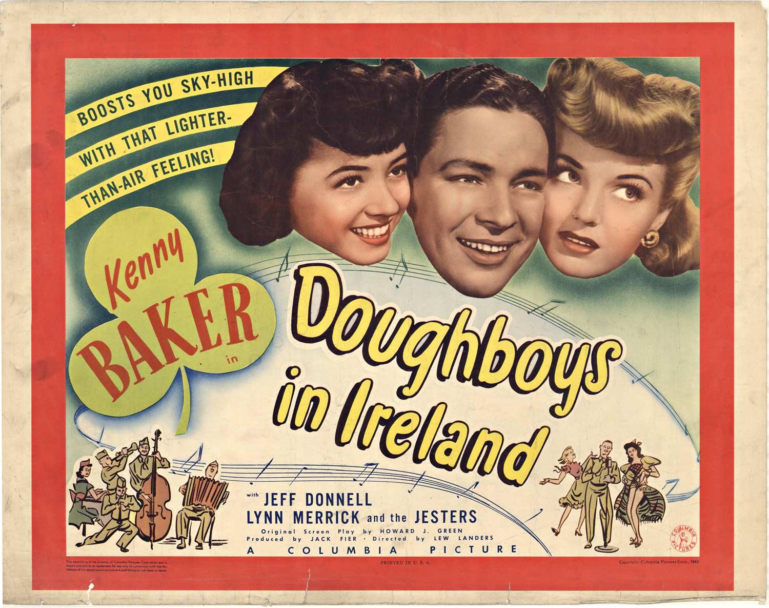 Original Vintage-Filmplakat:  Doughboys in Ireland, das romantische Musical von Lew Landers aus dem Jahr 1943 (
