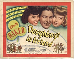 Original 1943 'Doughboys in Ireland' vintage movie poster, half-sheet