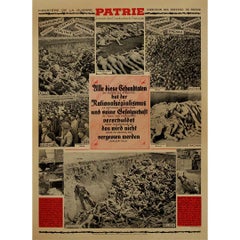 Affiche originale de 1945 : Patrie - Journal des Combattants Français - World War II