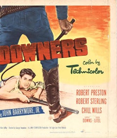 Original 1950 'The Sundowners' vintage movie poster  half sheet