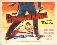 Original 1950 'The Sundowners' vintage movie poster  half sheet
