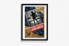Original 1950s travel poster to South-Africa