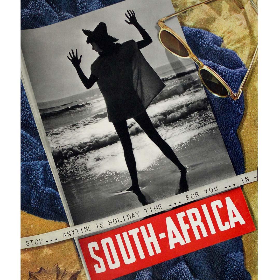 Cartel de viaje original de los años 50 a Sudáfrica en venta 1