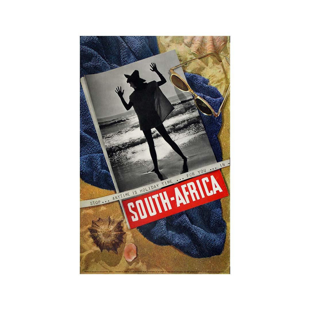 Cartel de viaje original de los años 50 a Sudáfrica en venta 2