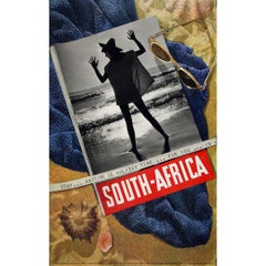 Original 1950s travel poster to South-Africa