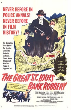 Original 1959 "The Great St. Louis Bank Robbery" U S 1 sheet movie poster