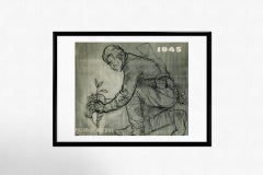 Original 1965 Soviet poster moving rebirth and hope after WWII