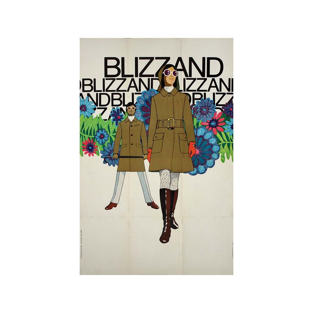 Affiche publicitaire originale de 1969 pour Blizzand - French Fashion en vente 2