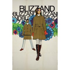 Original 1969 advertising poster for Blizzand - French Fashion
