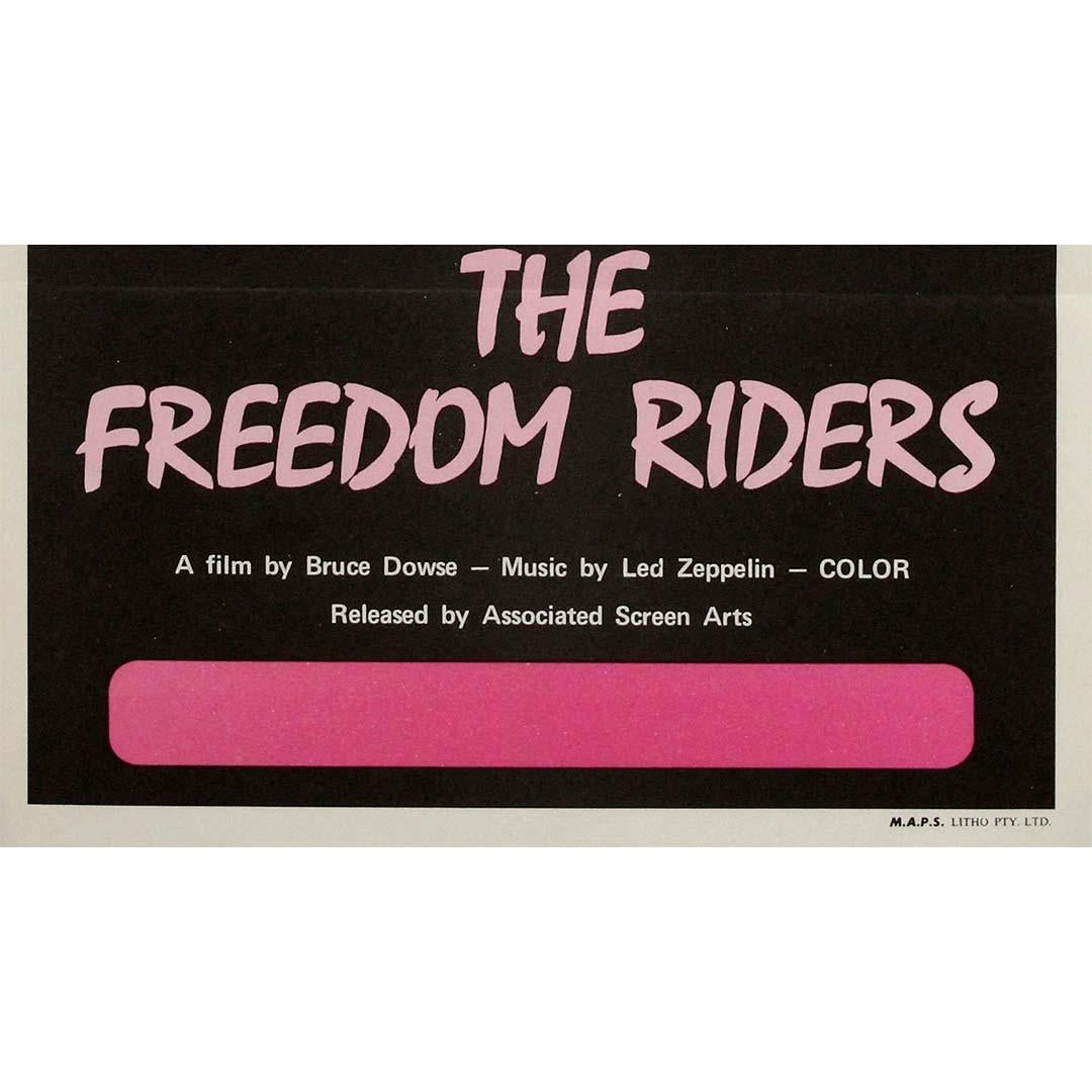 A cult artifact of 1970s counterculture and surf cinema, this original 1972 poster for The Freedom Riders captures the spirit of rebellion, freedom, and sensuality that defined the era. The film, directed by Bruce Dowse, features iconic surfers