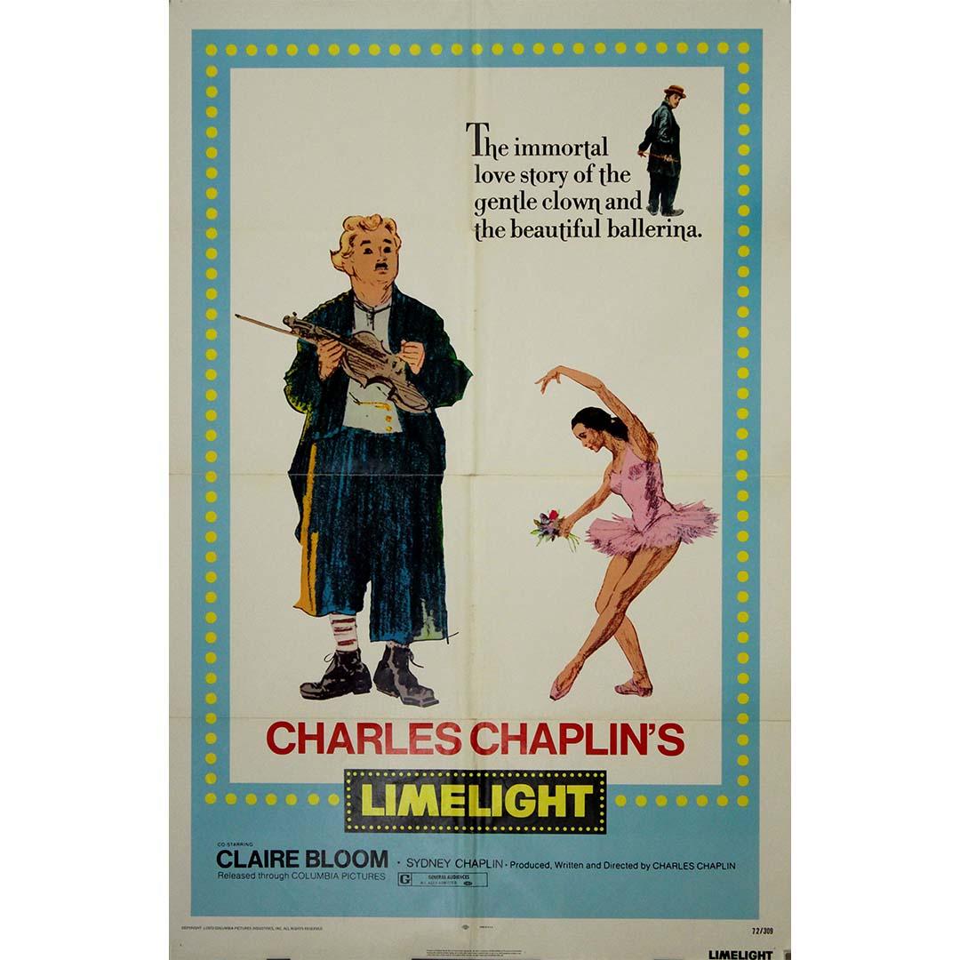 Original 1972 U.S. one-sheet poster for the Charlie Chaplin’s Limelight - Print by Unknown