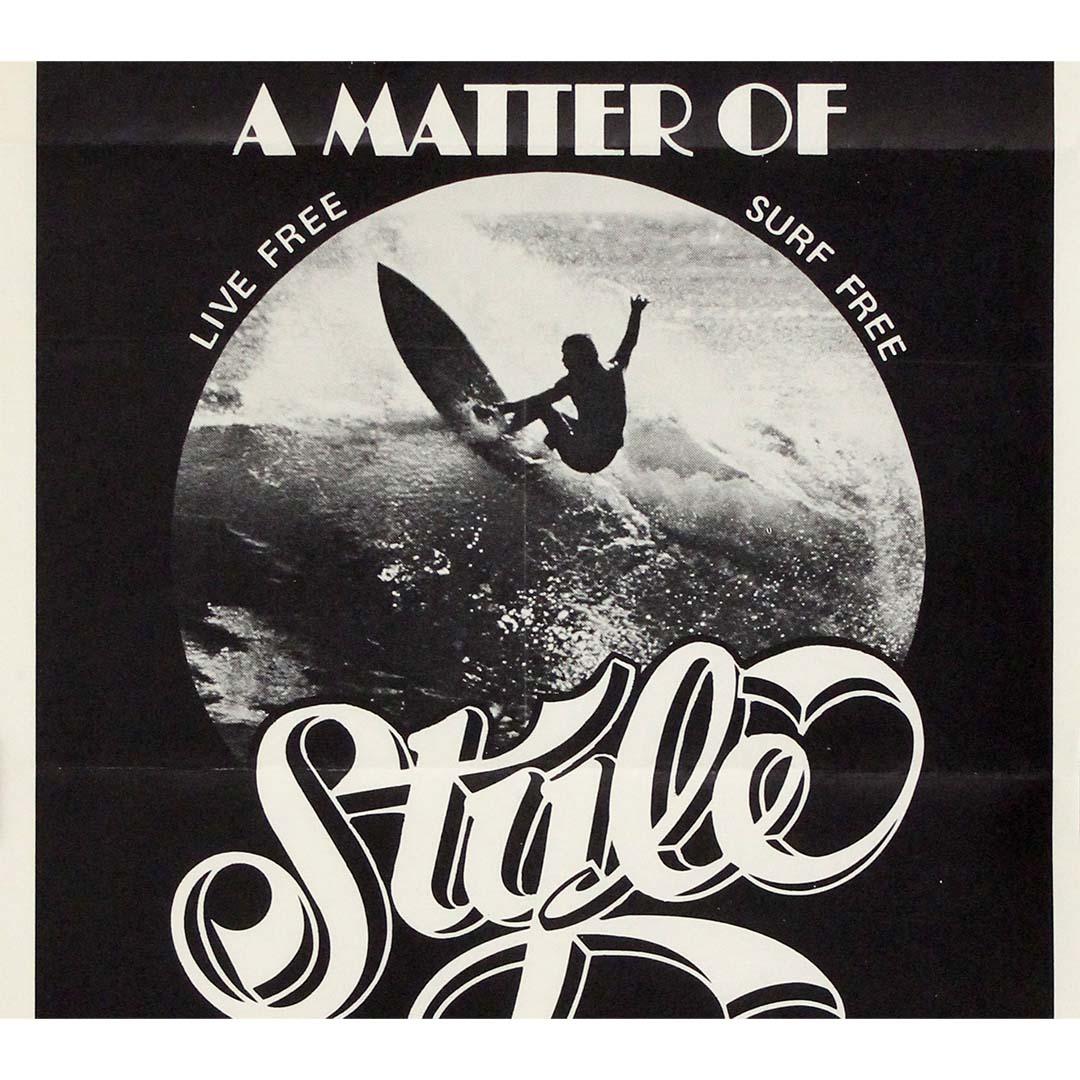 Original 1976 one-sheet poster for A Matter of Style - Live Free – Surf Free - Black Print by Unknown