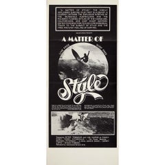 Manifesto originale del 1976 per A Matter of Style - Vivi libero - Naviga libero