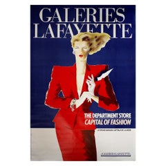 Original 1984 poster Galeries Lafayette The Department Store Capital of Fashion