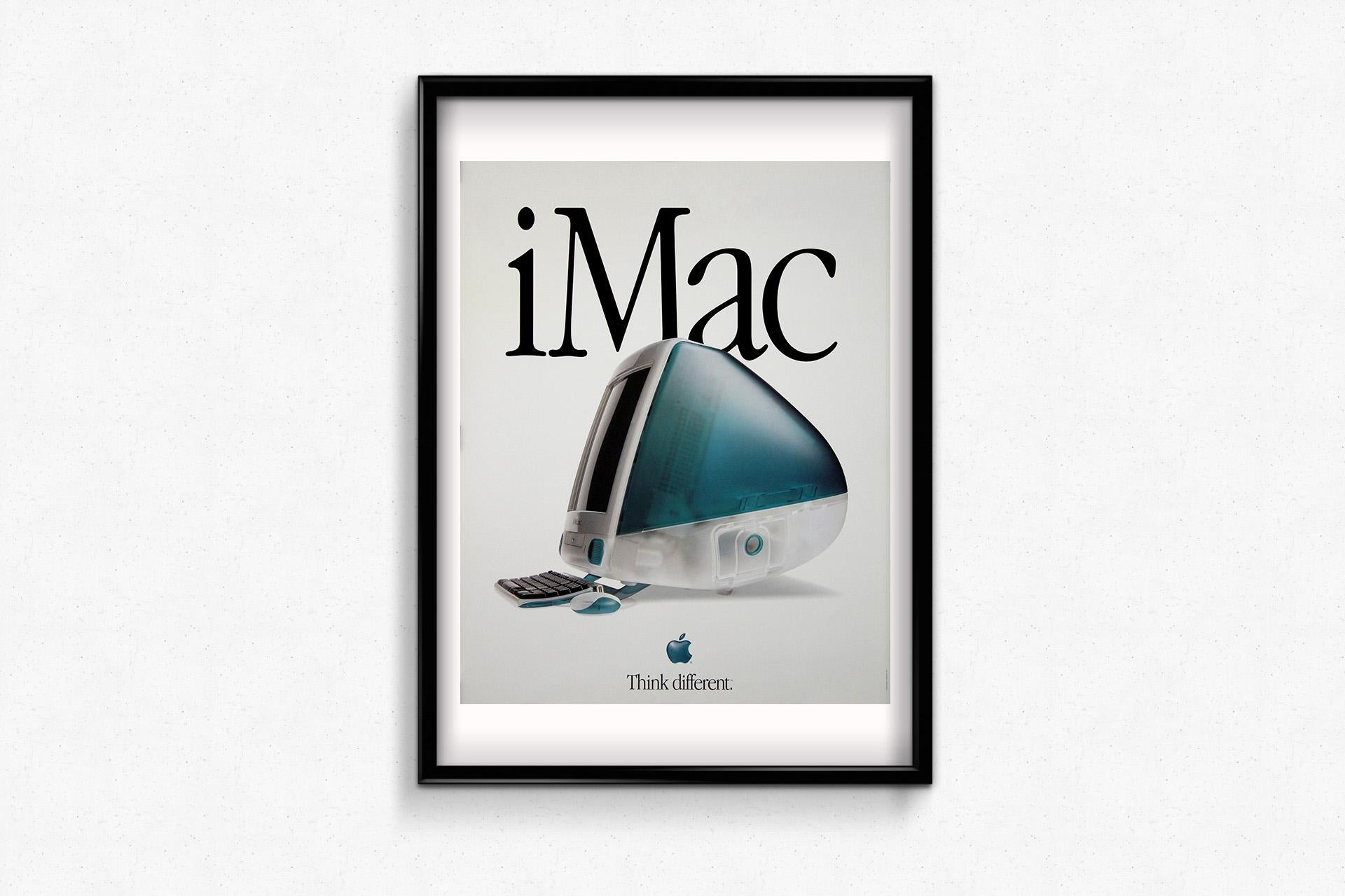 Original 1998 Apple advertising poster for the iMac G3 - Think different For Sale 2