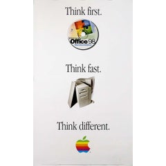 Original 1998 Apple advertising poster - think first think fast think different