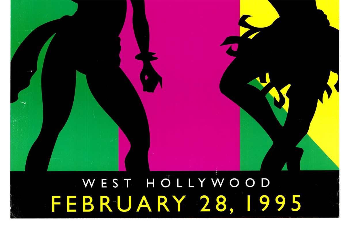 Póster original Absolut Mardi Gras West Hollywood 1995 pop art con soporte de lino - Print Arte pop de Unknown