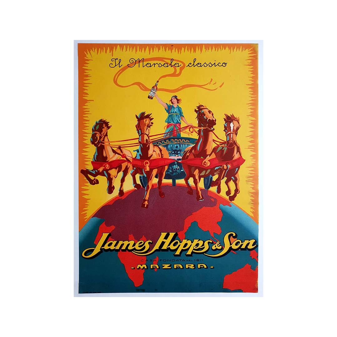 Original-Werbeplakat für James Hopps & Sons' „Il Marsala Classico“  im Angebot 1