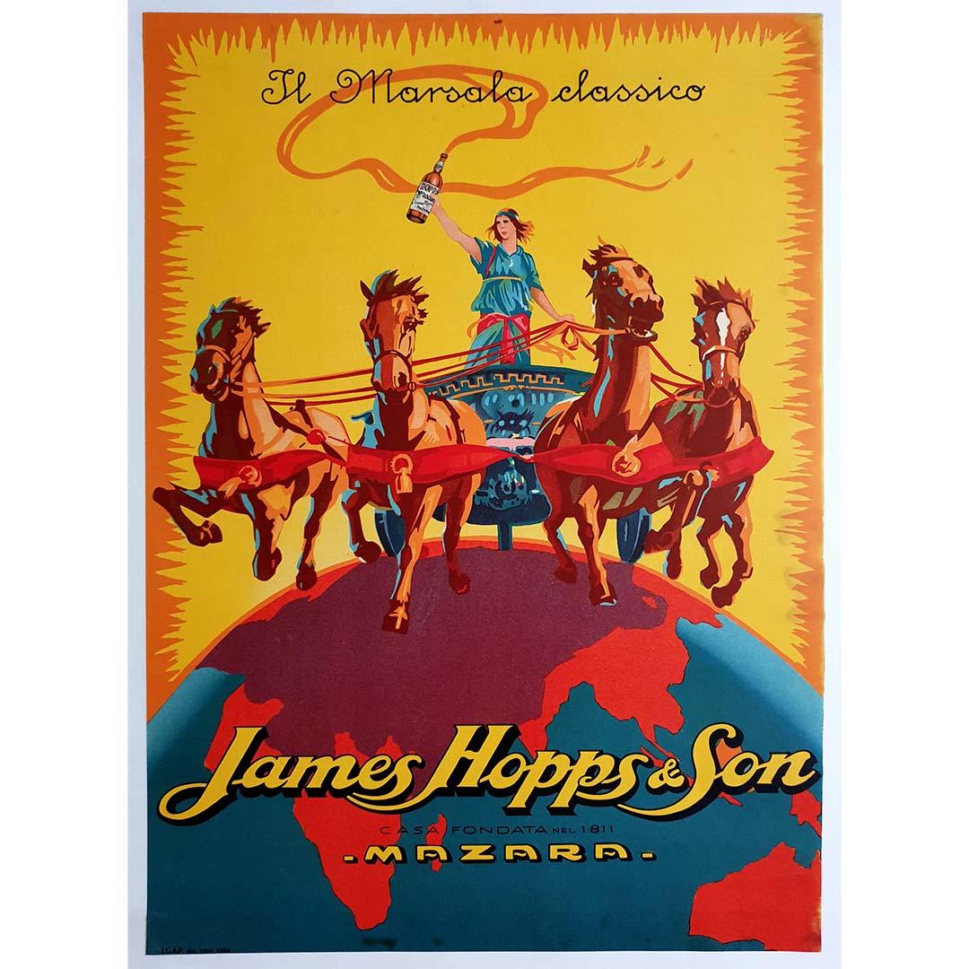 original advertising poster for James Hopps & Son's "Il Marsala Classico"  - Print by Unknown