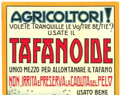 ¡Original Agricoltori! Tafanoide - Cartel italiano vintage ecuestre