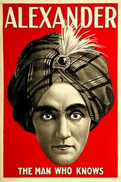 Original Alexander The Man Who Knows Original Vintage Poster c1915