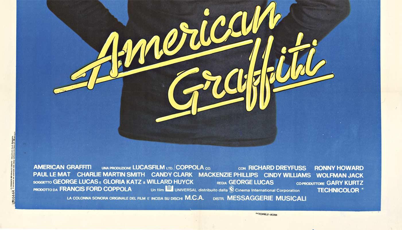 Affiche de film italienne originale vintage de graffitis américains  - Impressionnisme américain Print par Unknown
