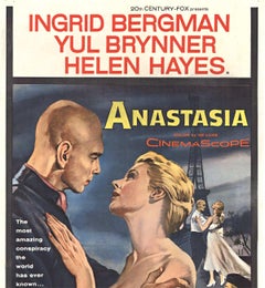 Original "Anastasia" vintage US 1-sheet movie poster  1956  linen backed