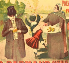 Original Antique Advertising Poster Pastilles Au Miel Honey Lozenge Sweet Candy