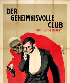 Original Antique Movie Poster Der Geheimnisvolle Club Delmont R L Stevenson Book