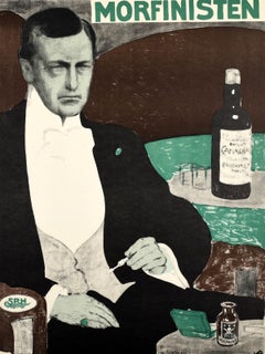 Original Antique Movie Poster Morfinisten The Morphine Takers Drug Addiction