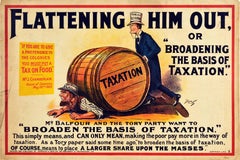 Original Antique Poster Liberals Tory Party Politics Taxation Tariff Reform Food