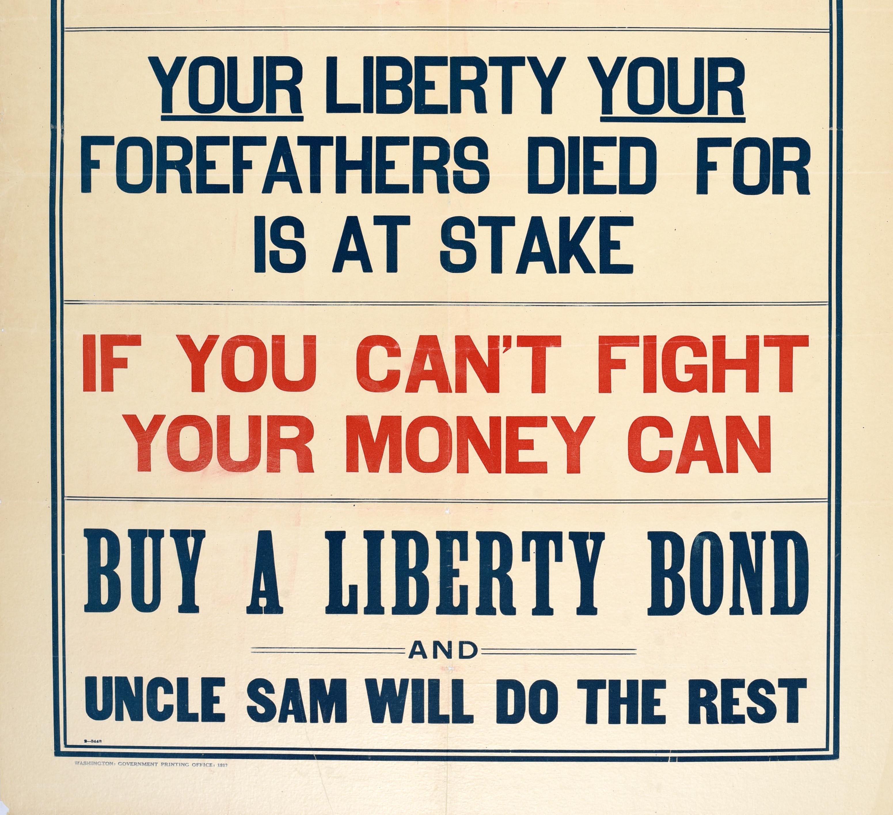 Original Antikes WWI Home Front War Loan-Poster, „Mak Your Dollars End The War“, WWI im Angebot 1